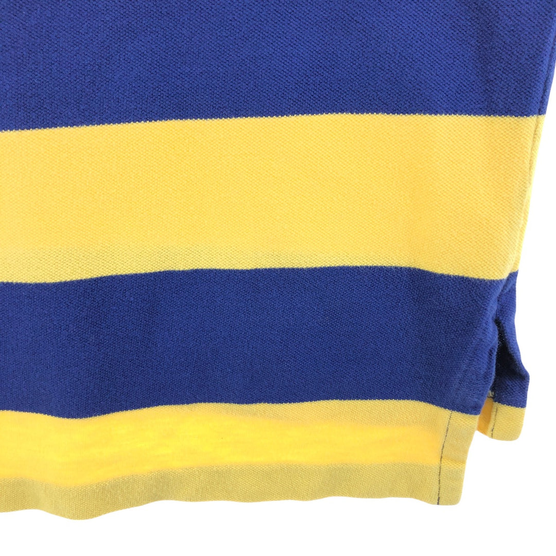 Ralph Lauren POLO by Ralph Lauren short sleeve striped polo shirt, men's size M cotton blue type Vintage Second Hand