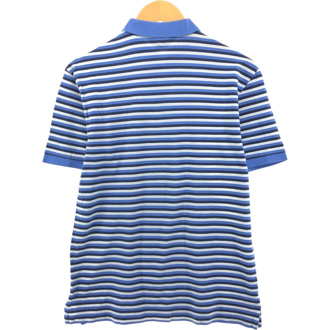 Ralph Lauren POLO GOLF PRO FIT short sleeve striped polo shirt, men's size M cotton Blue type light blue Vintage Second Hand