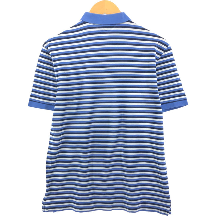 Ralph Lauren POLO GOLF PRO FIT short sleeve striped polo shirt, men's size M cotton Blue type light blue Vintage Second Hand