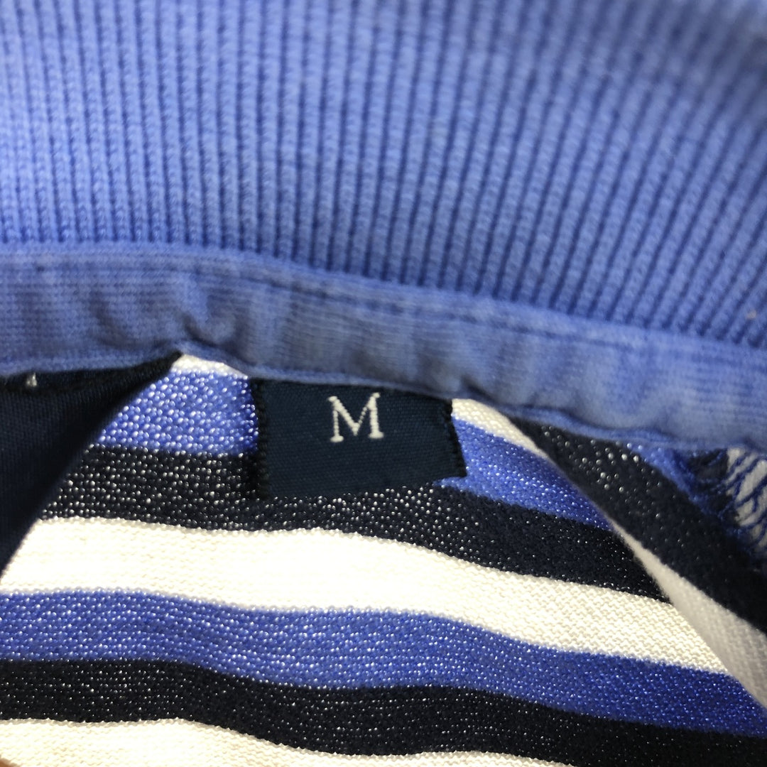Ralph Lauren POLO GOLF PRO FIT short sleeve striped polo shirt, men's size M cotton Blue type light blue Vintage Second Hand