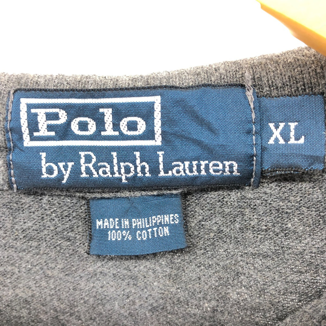 Ralph Lauren POLO by Ralph Lauren short sleeve polo shirt, men's XL size cotton gray type Vintage Second Hand