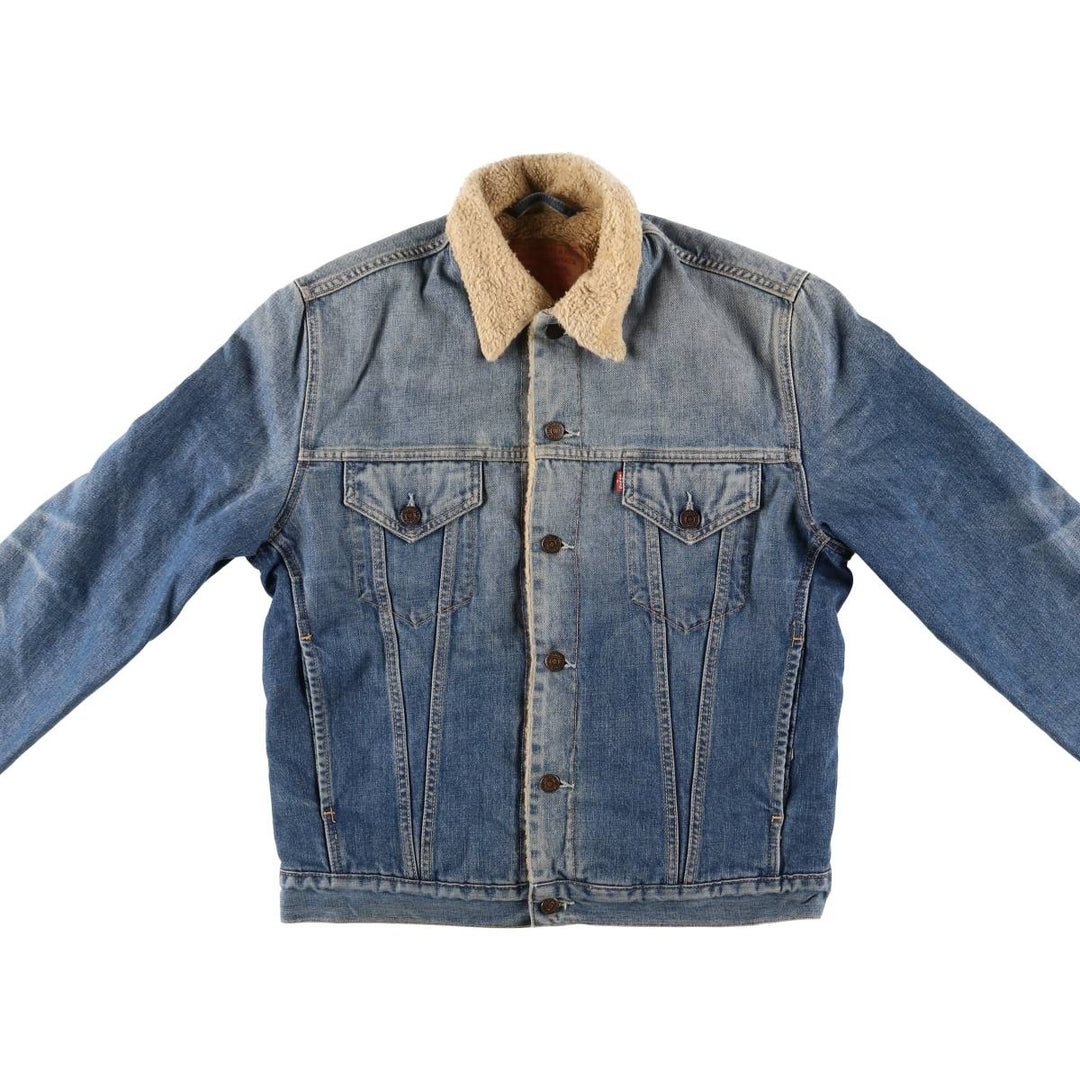 2000'S Levi's 71500-0487 Euro Model Denim Boa Jacket, Men's Size L cotton blue type Vintage Second Hand