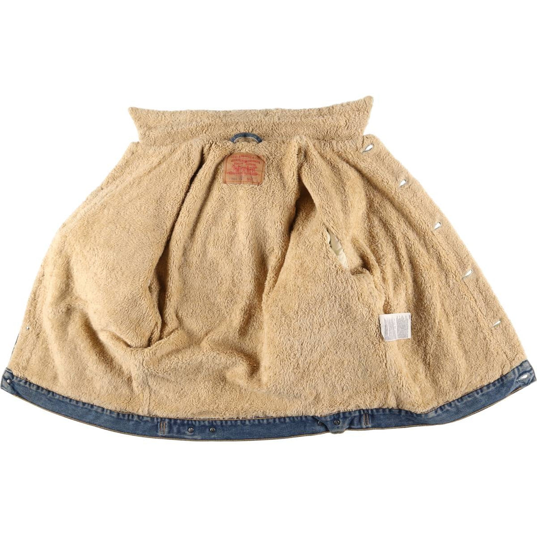 2000'S Levi's 71500-0487 Euro Model Denim Boa Jacket, Men's Size L cotton blue type Vintage Second Hand