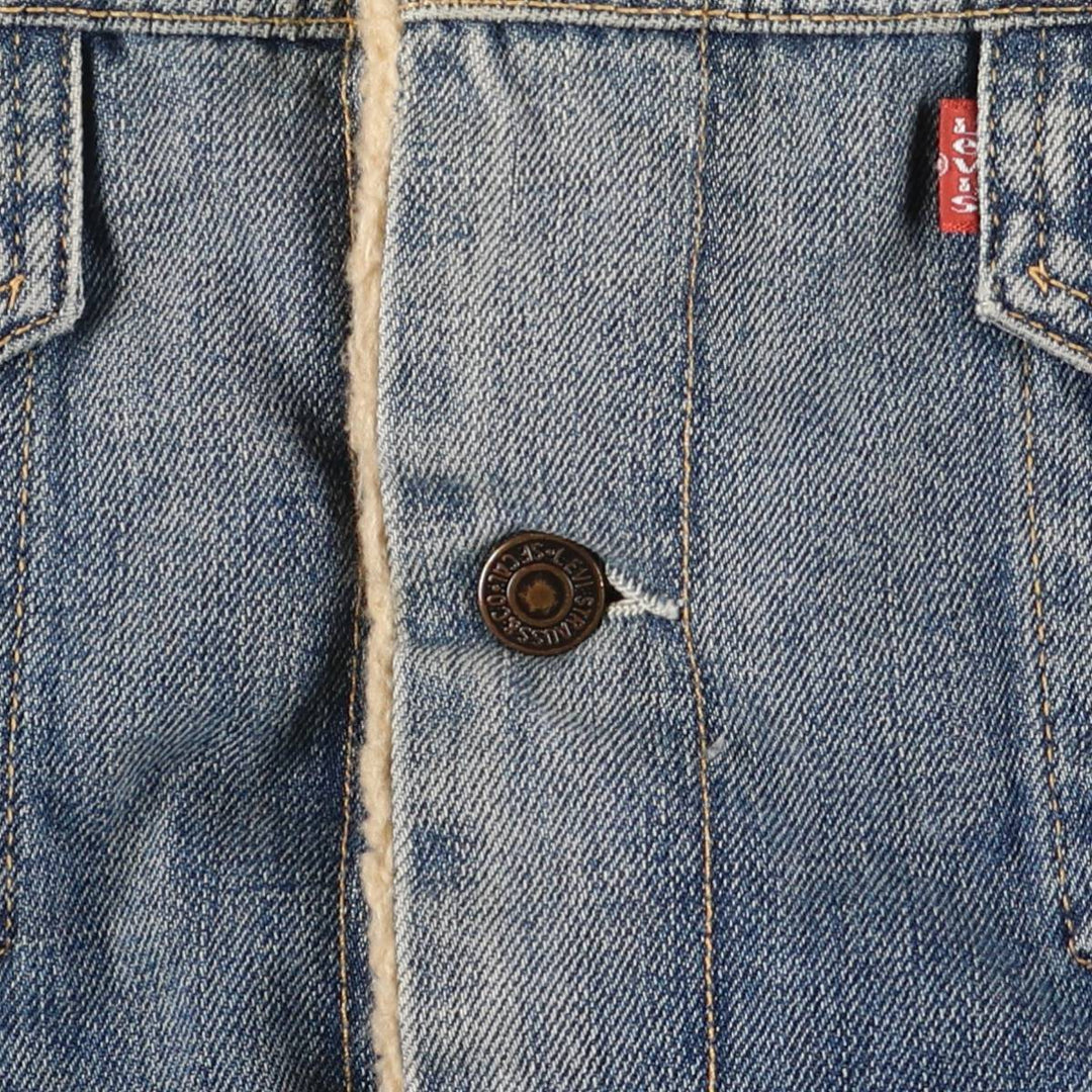 2000'S Levi's 71500-0487 Euro Model Denim Boa Jacket, Men's Size L cotton blue type Vintage Second Hand