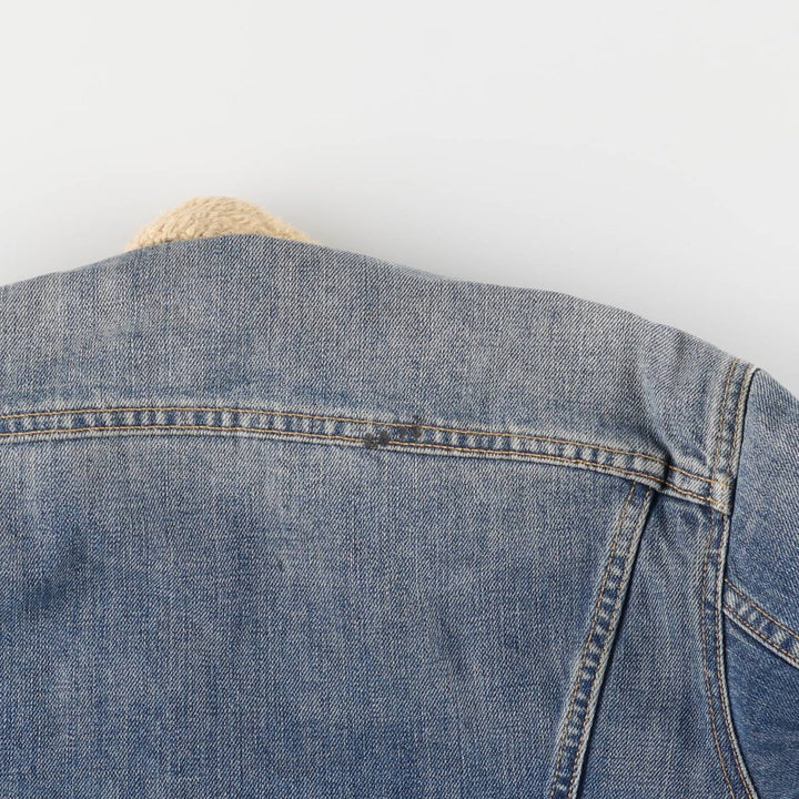 2000'S Levi's 71500-0487 Euro Model Denim Boa Jacket, Men's Size L cotton blue type Vintage Second Hand