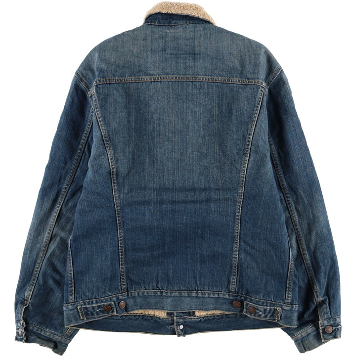 2000'S Levi's 71550-0439 Euro Model Denim Boa Jacket, Men's Size Medium cotton blue type Vintage Second Hand