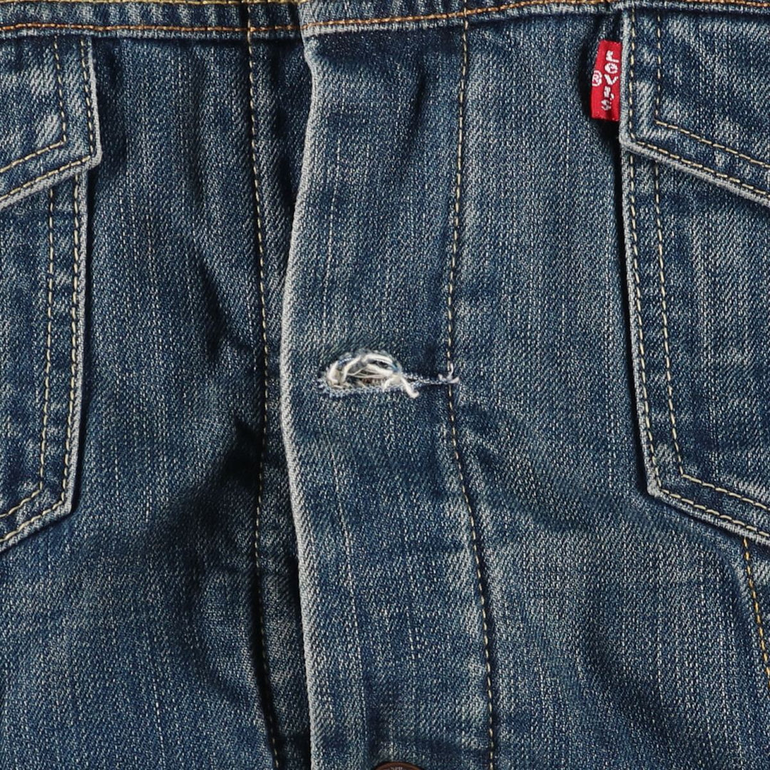 2000'S Levi's 71550-0439 Euro Model Denim Boa Jacket, Men's Size Medium cotton blue type Vintage Second Hand