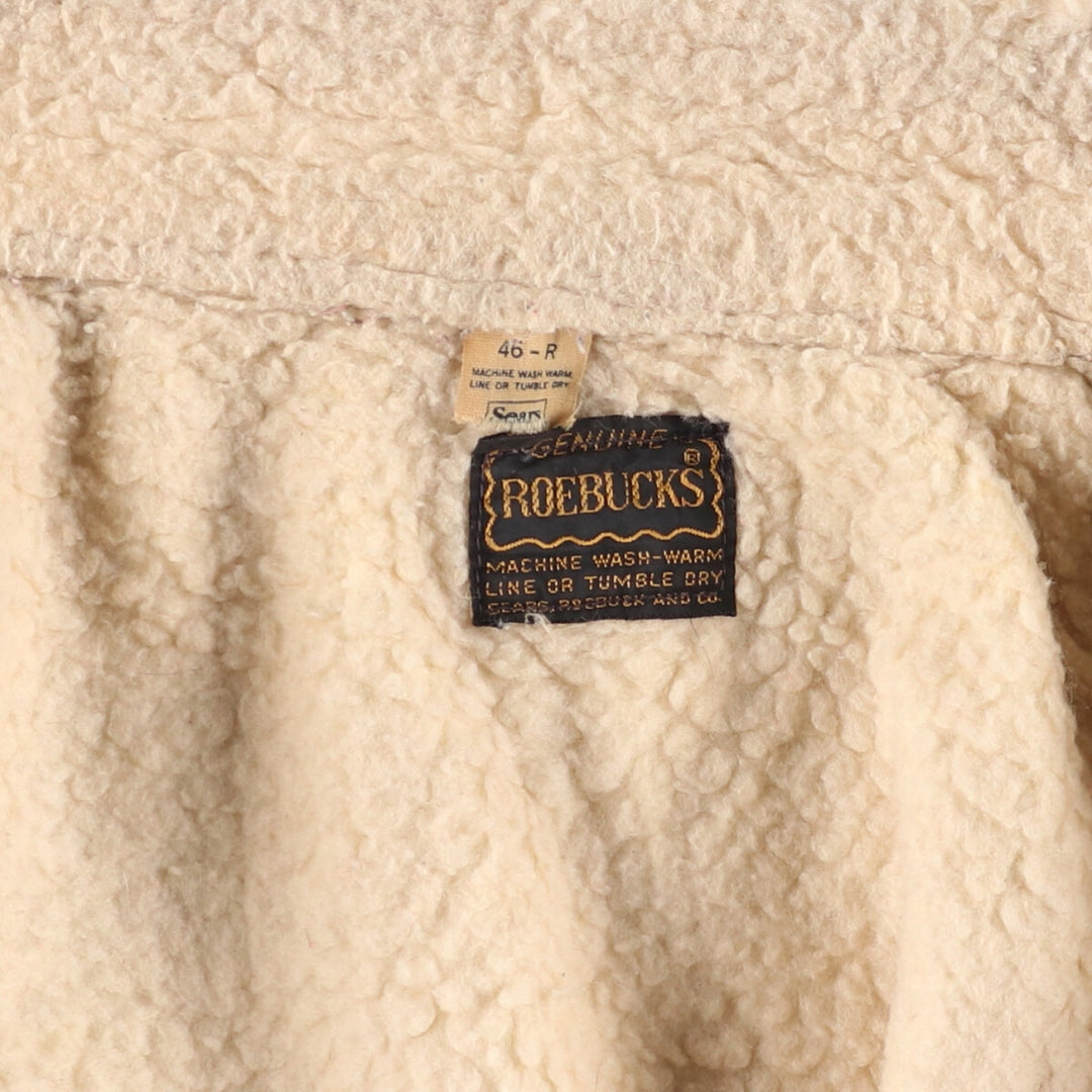 Vintage 1970'S Sears ROEBUCKS denim jacket, men's size XL unclear blue type Vintage Second Hand