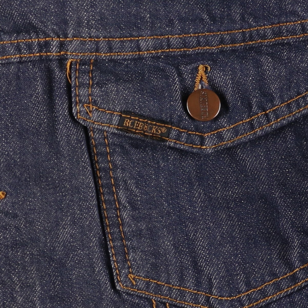 Vintage 1970'S Sears ROEBUCKS denim jacket, men's size XL unclear blue type Vintage Second Hand