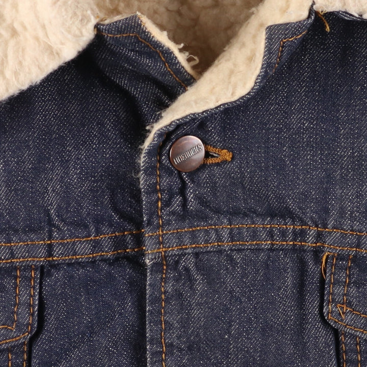 Vintage 1970'S Sears ROEBUCKS denim jacket, men's size XL unclear blue type Vintage Second Hand