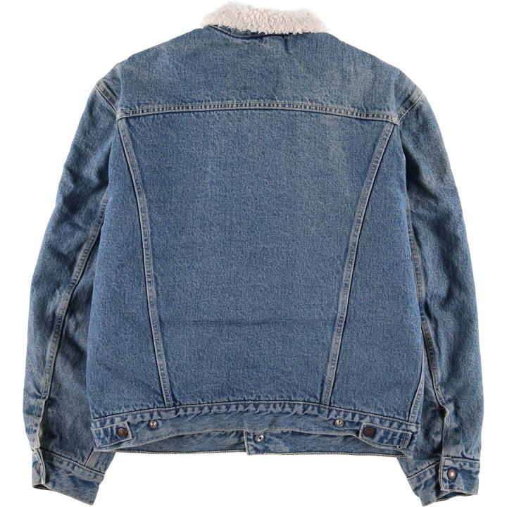 90'S Levi's 70603-0215 Euro Model Denim Boa Jacket, Made in Italy, Men's Size L, Vintage cotton blue type Vintage Second Hand