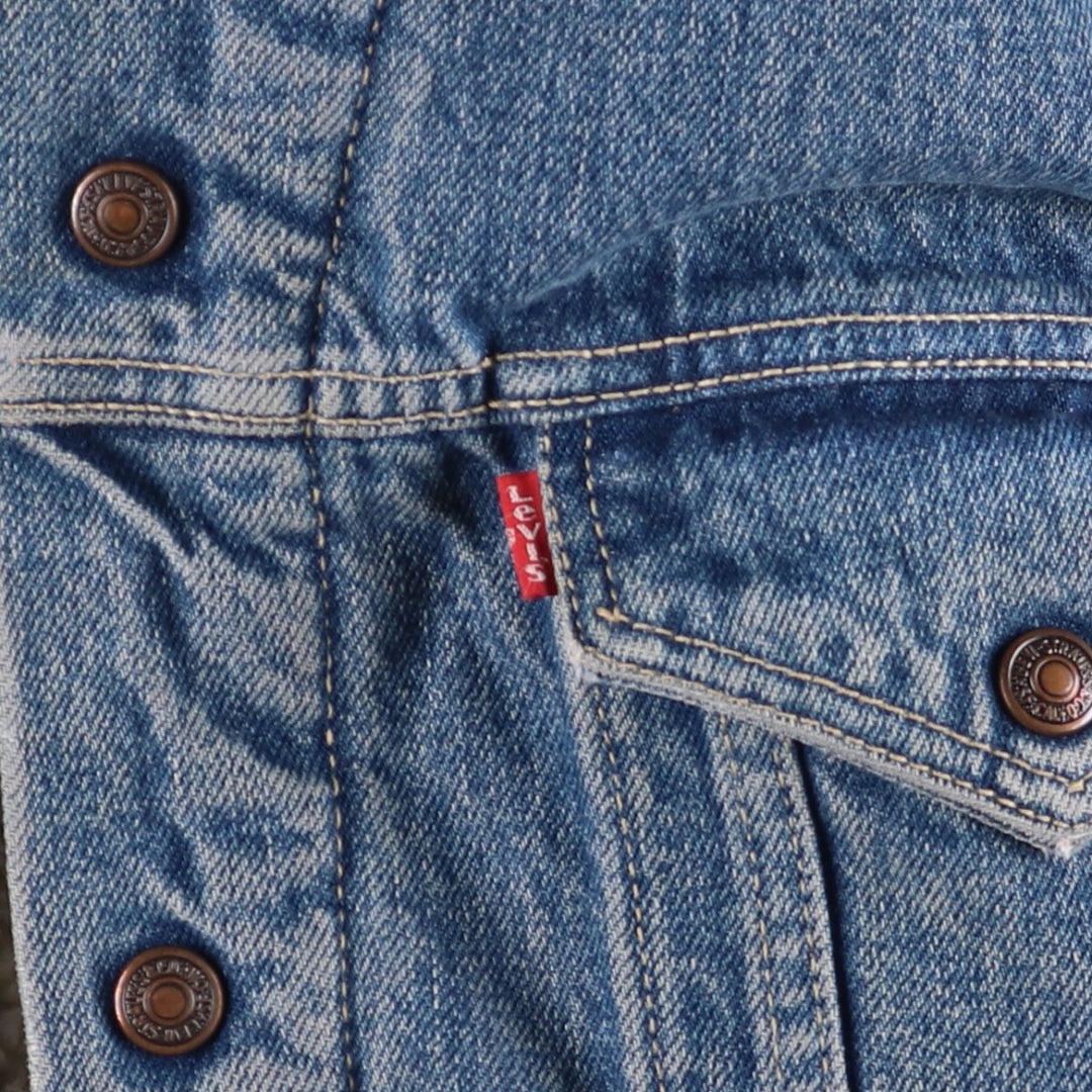 90'S Levi's 70603-0215 Euro Model Denim Boa Jacket, Made in Italy, Men's Size L, Vintage cotton blue type Vintage Second Hand