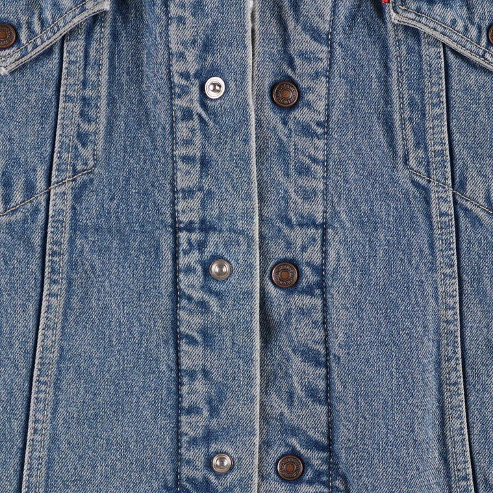 90'S Levi's 70603-0215 Euro Model Denim Boa Jacket, Made in Italy, Men's Size L, Vintage cotton blue type Vintage Second Hand