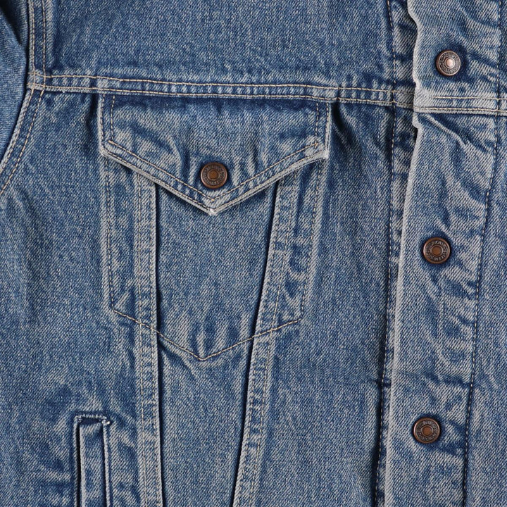 90'S Levi's 70603-0215 Euro Model Denim Boa Jacket, Made in Italy, Men's Size L, Vintage cotton blue type Vintage Second Hand