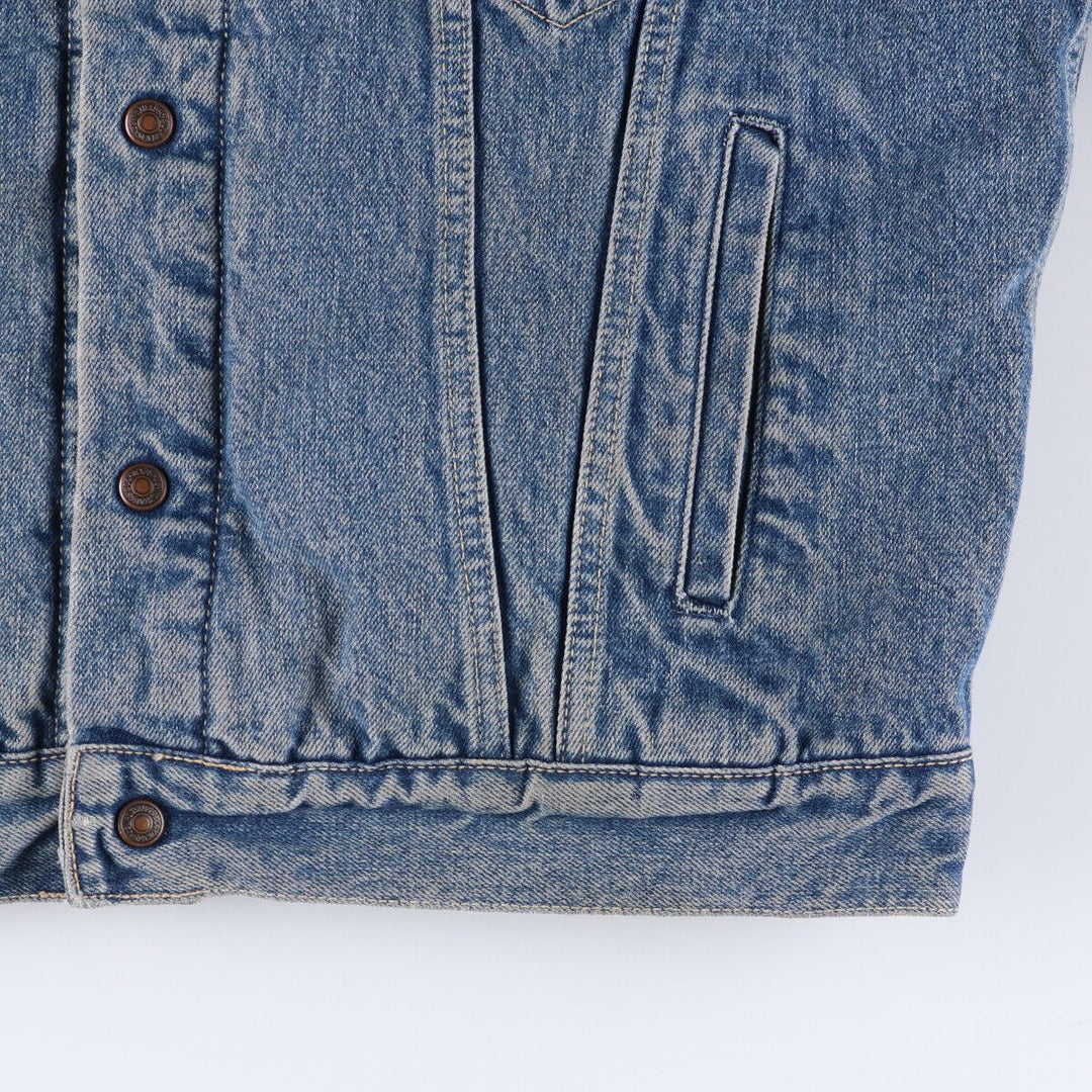 90'S Levi's 70603-0215 Euro Model Denim Boa Jacket, Made in Italy, Men's Size L, Vintage cotton blue type Vintage Second Hand