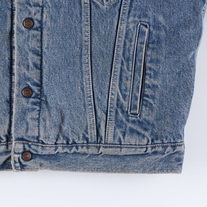 90'S Levi's 70603-0215 Euro Model Denim Boa Jacket, Made in Italy, Men's Size L, Vintage cotton blue type Vintage Second Hand