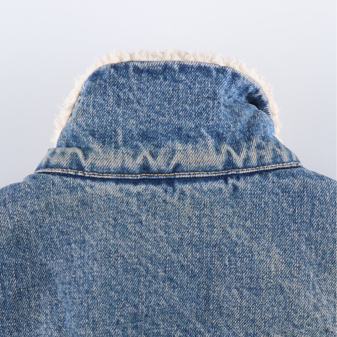 90'S Levi's 70603-0215 Euro Model Denim Boa Jacket, Made in Italy, Men's Size L, Vintage cotton blue type Vintage Second Hand