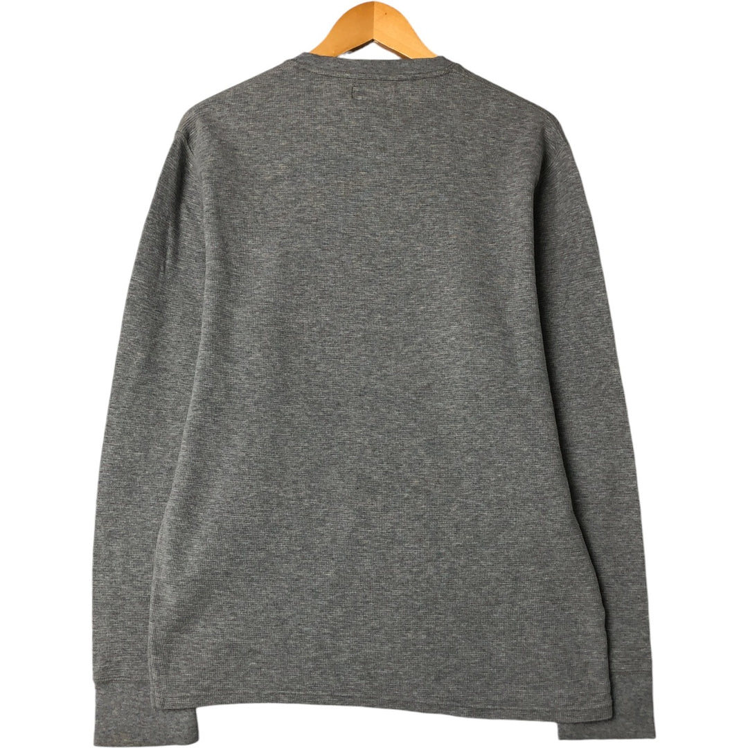 Ralph Lauren POLO RALPH LAUREN Thermal Ron T Waffle Men's L size cotton gray type Vintage Second Hand