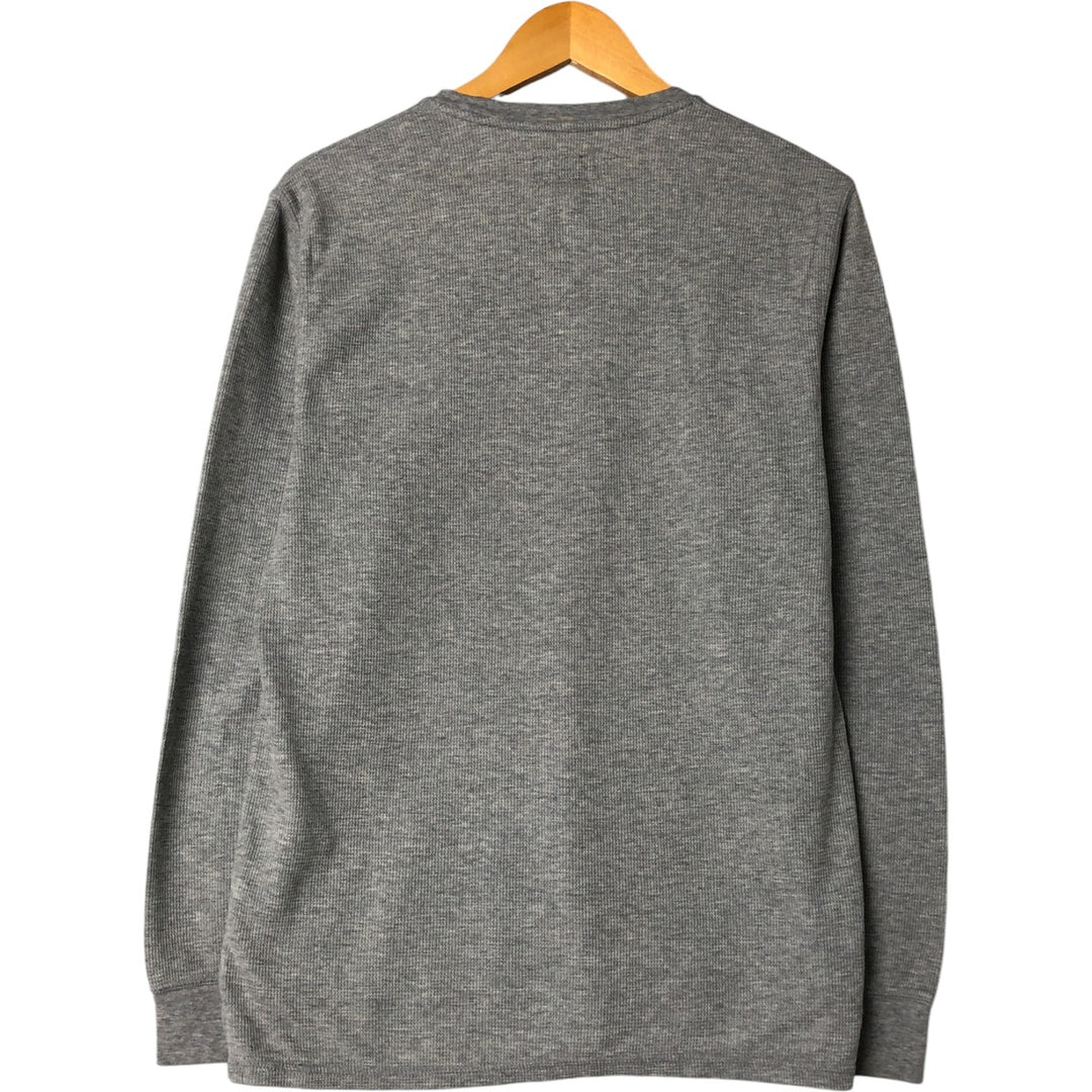 Ralph Lauren POLO RALPH LAUREN Thermal Ron T Waffle Men's L size cotton gray type Vintage Second Hand