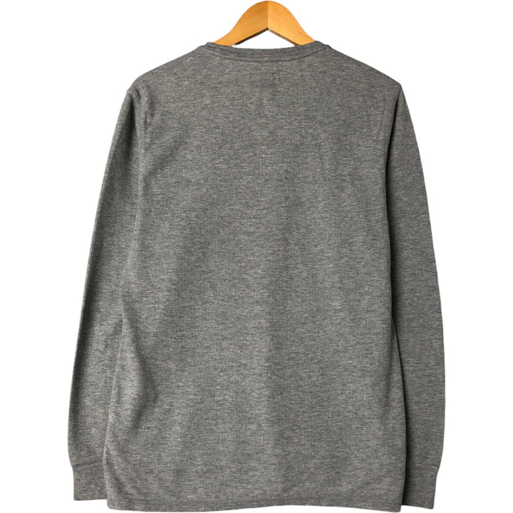 Ralph Lauren POLO RALPH LAUREN Thermal Ron T Waffle Men's L size cotton gray type Vintage Second Hand
