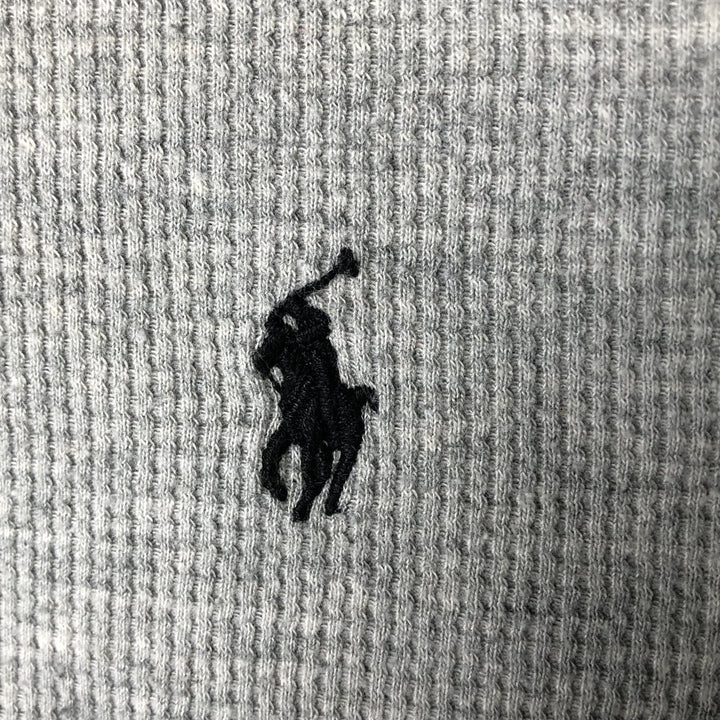 Ralph Lauren POLO RALPH LAUREN Thermal Ron T Waffle Men's L size cotton gray type Vintage Second Hand