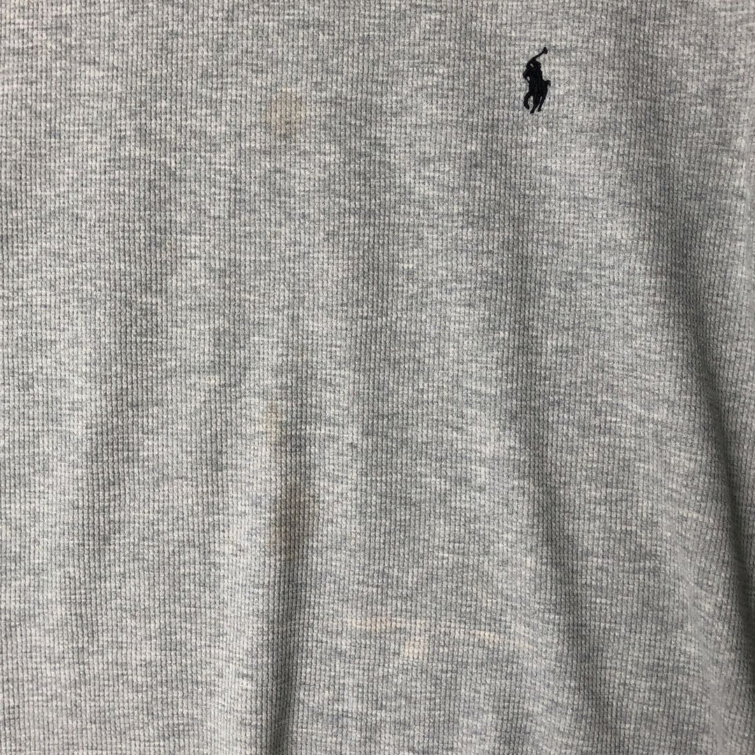 Ralph Lauren POLO RALPH LAUREN Thermal Ron T Waffle Men's L size cotton gray type Vintage Second Hand