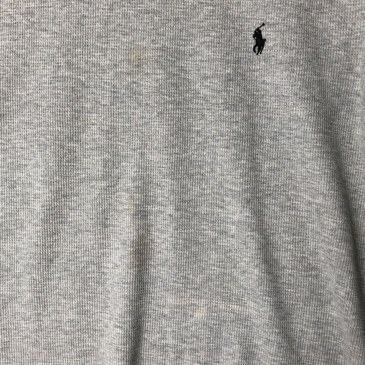 Ralph Lauren POLO RALPH LAUREN Thermal Ron T Waffle Men's L size cotton gray type Vintage Second Hand