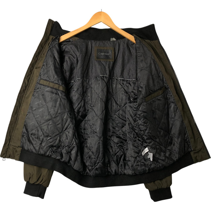 Calvin Klein Ripstop Padded Puffer Jacket, Men's Size L polyester Khaki type Vintage Second Hand