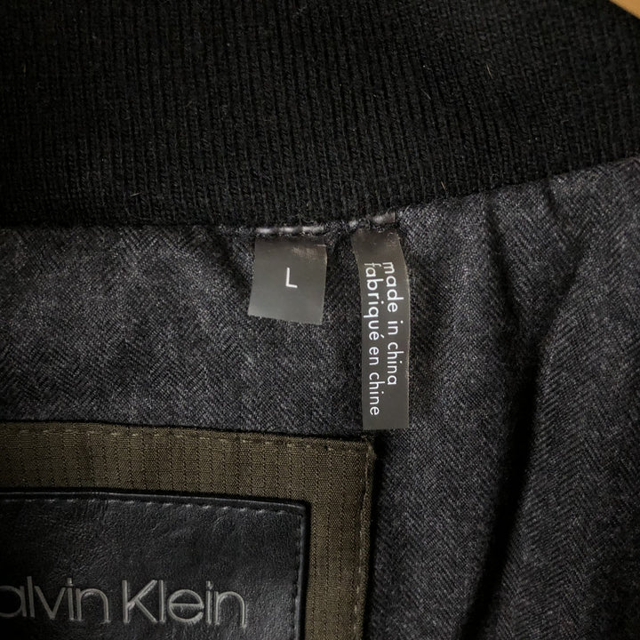 Calvin Klein Ripstop Padded Puffer Jacket, Men's Size L polyester Khaki type Vintage Second Hand