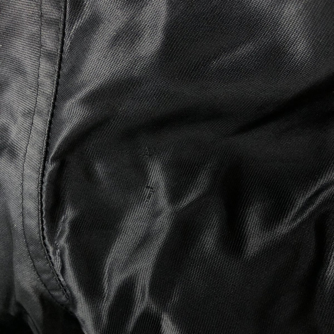 90'S FUBU Padded Nylon Varsity Jacket, Men's Size XL, Vintage Nylon black type Vintage Second Hand