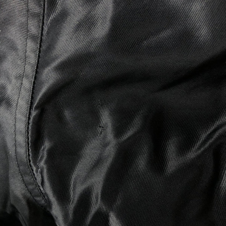 90'S FUBU Padded Nylon Varsity Jacket, Men's Size XL, Vintage Nylon black type Vintage Second Hand