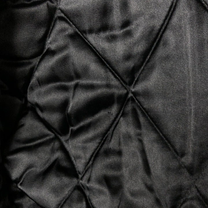 90'S FUBU Padded Nylon Varsity Jacket, Men's Size XL, Vintage Nylon black type Vintage Second Hand