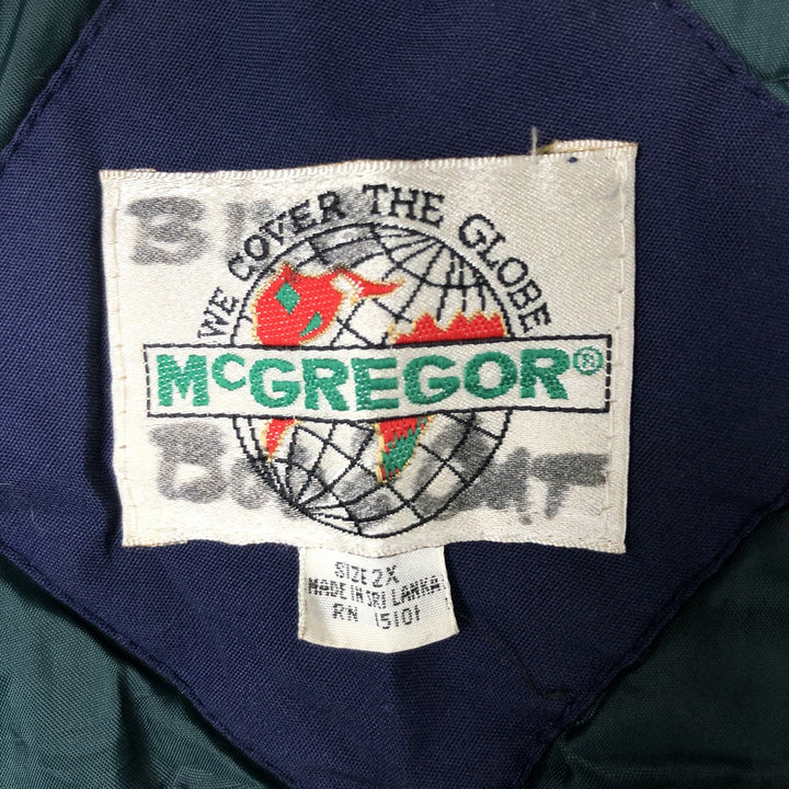 90'S McGREGOR Men's XXL Vintage Padded Puffer Jacket cotton navy blue type Vintage Second Hand