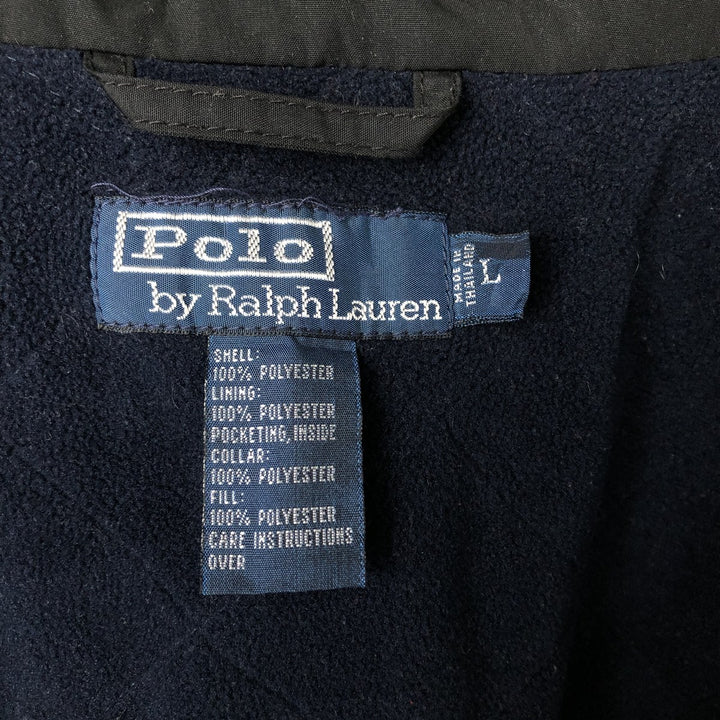 Ralph Lauren POLO by Ralph Lauren padded puffer jacket, men's size L polyester black type Vintage Second Hand