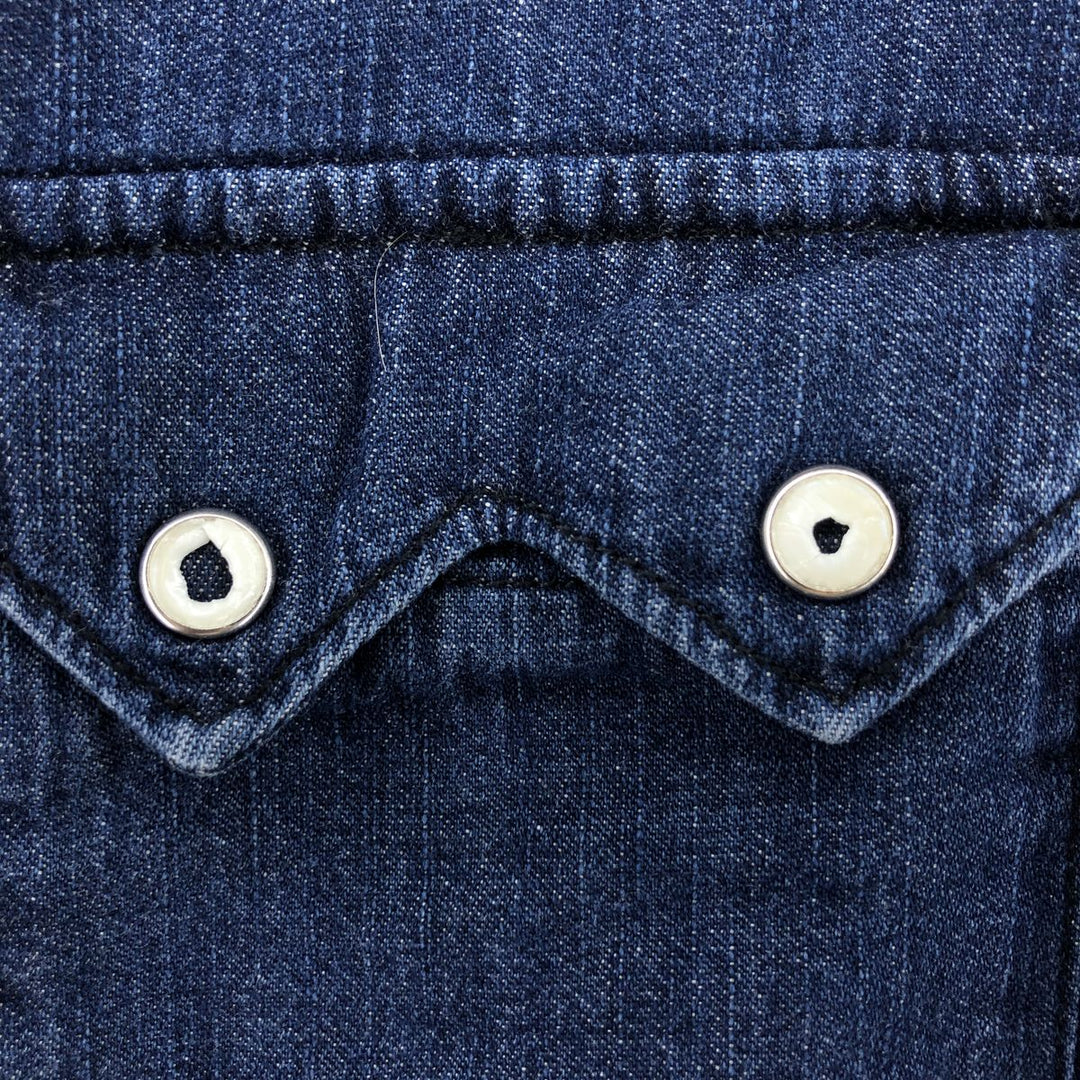 Levi's MODERN FIT Long Sleeve Denim Western Shirt, Men's Size L cotton blue type Vintage Second Hand