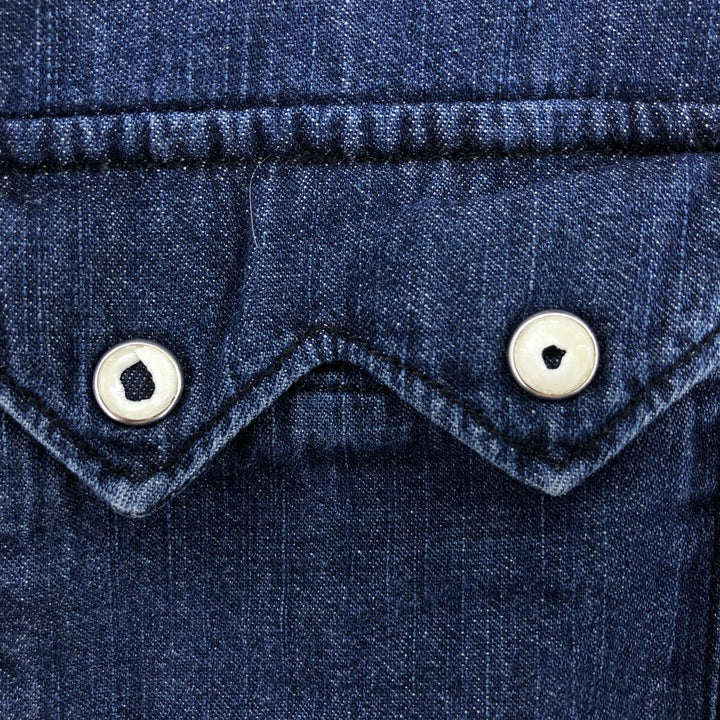 Levi's MODERN FIT Long Sleeve Denim Western Shirt, Men's Size L cotton blue type Vintage Second Hand