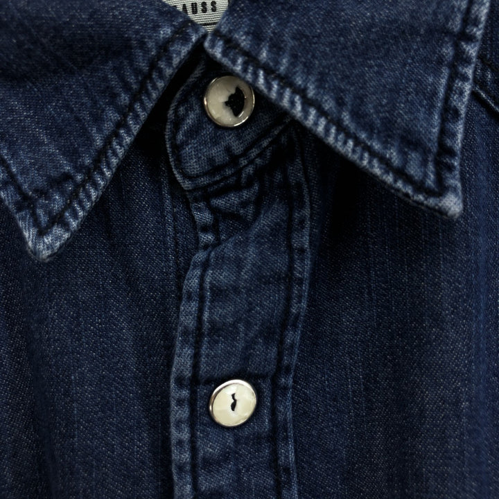 Levi's MODERN FIT Long Sleeve Denim Western Shirt, Men's Size L cotton blue type Vintage Second Hand