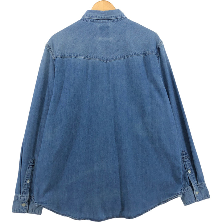 Levi's Standard Fit Long Sleeve Denim Shirt, Men's XL cotton blue type Vintage Second Hand