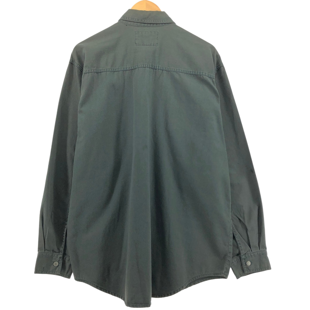 90'S Levi's Long Sleeve Denim Shirt, Men's XL, Vintage unclear green type Vintage Second Hand