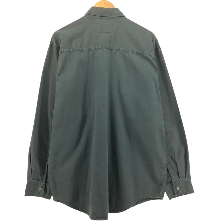 90'S Levi's Long Sleeve Denim Shirt, Men's XL, Vintage unclear green type Vintage Second Hand