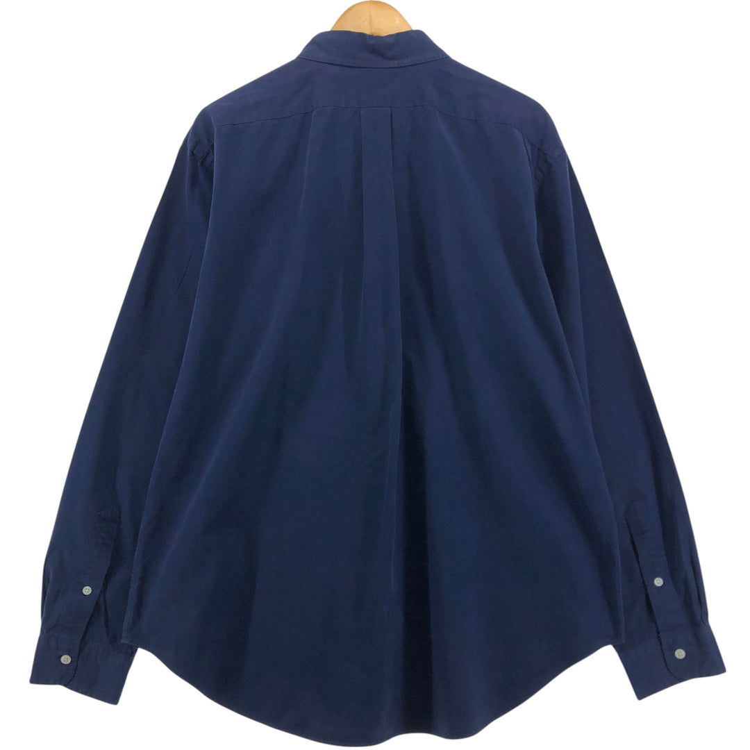 Ralph Lauren Classic Fit Long Sleeve Button Down Shirt Men's XL cotton navy blue type Vintage Second Hand