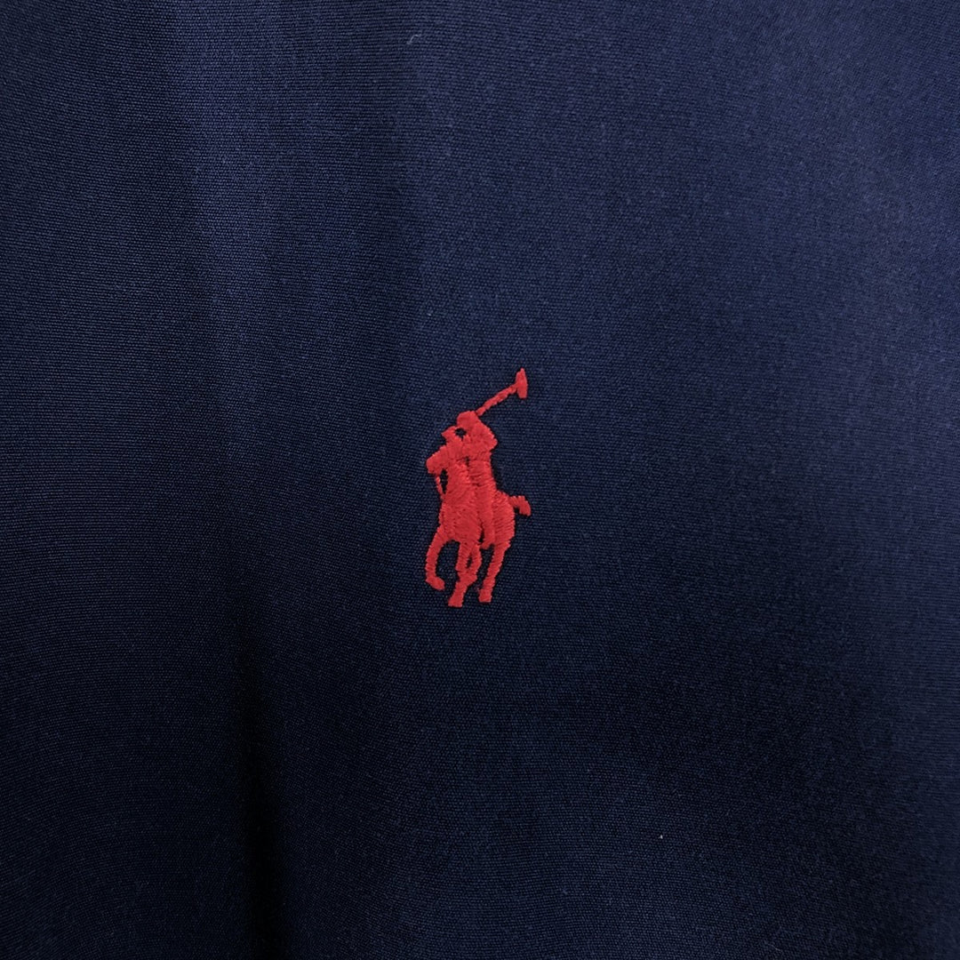 Ralph Lauren Classic Fit Long Sleeve Button Down Shirt Men's XL cotton navy blue type Vintage Second Hand