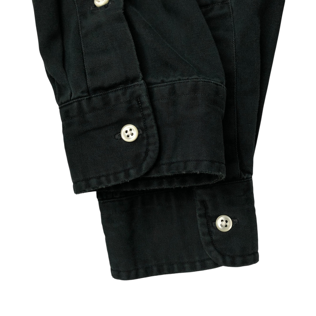 Ralph Lauren BLAKE long sleeve button down shirt, men's XL size cotton black type Vintage Second Hand