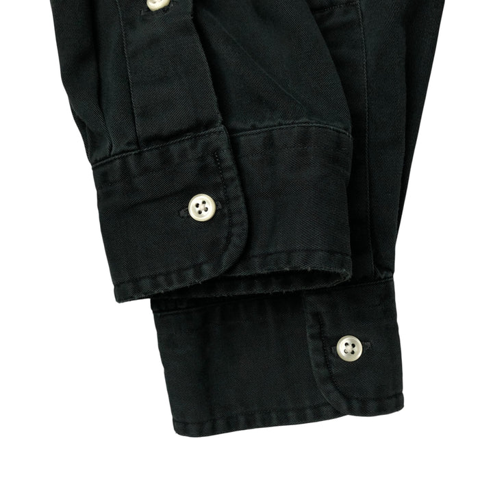 Ralph Lauren BLAKE long sleeve button down shirt, men's XL size cotton black type Vintage Second Hand
