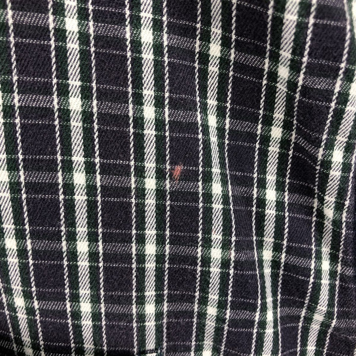 Eddie Bauer short sleeve button down check shirt, men's XXL size cotton purple type Vintage Second Hand