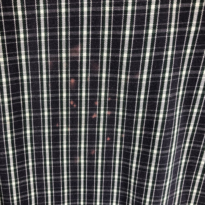 Eddie Bauer short sleeve button down check shirt, men's XXL size cotton purple type Vintage Second Hand