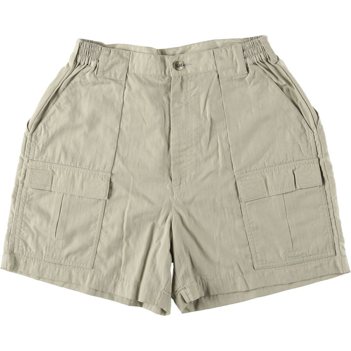 70s~80'S LLBean nylon shorts, short pants, women's size L, vintage Nylon Khaki type beige Vintage Second Hand