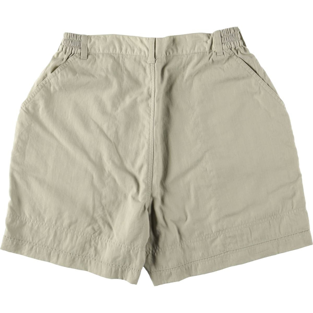 70s~80'S LLBean nylon shorts, short pants, women's size L, vintage Nylon Khaki type beige Vintage Second Hand