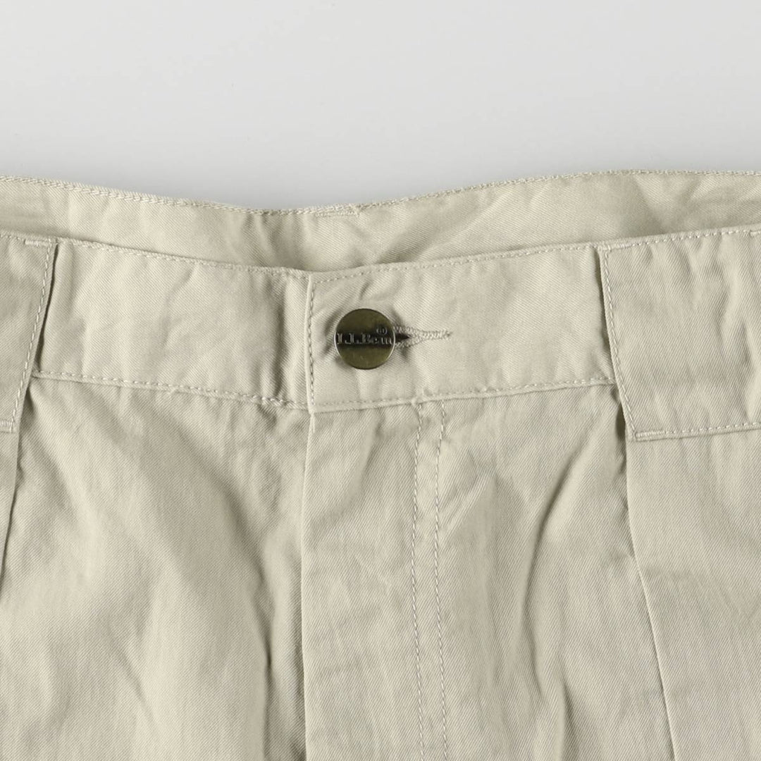 70s~80'S LLBean nylon shorts, short pants, women's size L, vintage Nylon Khaki type beige Vintage Second Hand