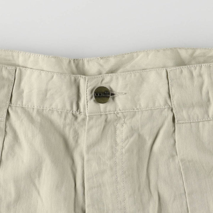 70s~80'S LLBean nylon shorts, short pants, women's size L, vintage Nylon Khaki type beige Vintage Second Hand